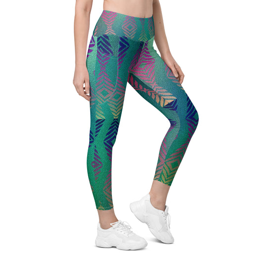 Gradient Tribal Leggings with pockets