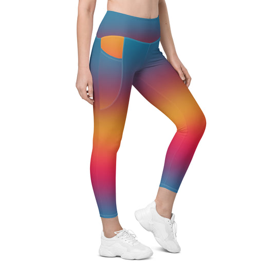 Sunset Gradient Leggings with pockets