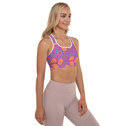 Happy Floral Padded Sports Bra
